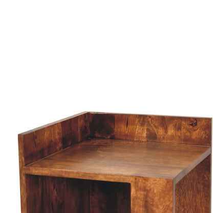 Chestnut finish mango wood bedside table