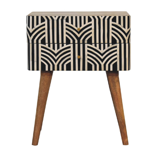 Edessa Nightstand, Bone Inlay