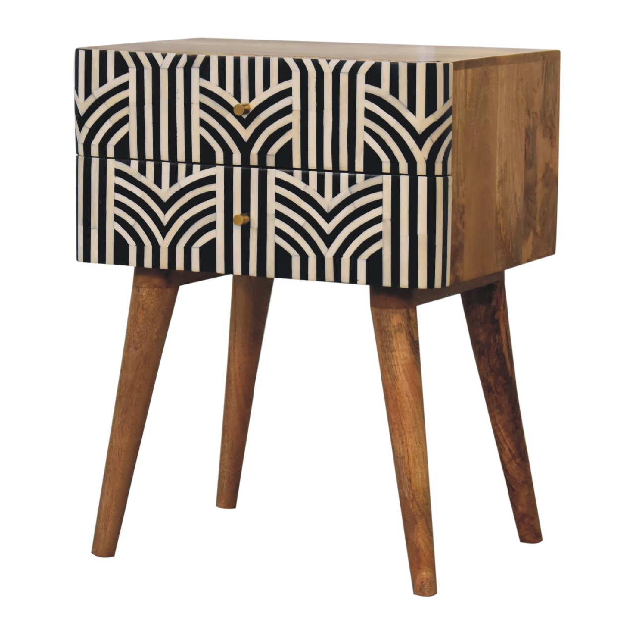 Edessa Nightstand, Bone Inlay