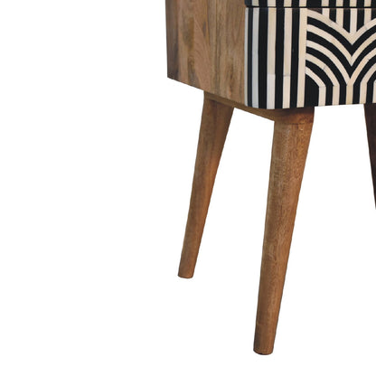 Edessa Nightstand, Bone Inlay