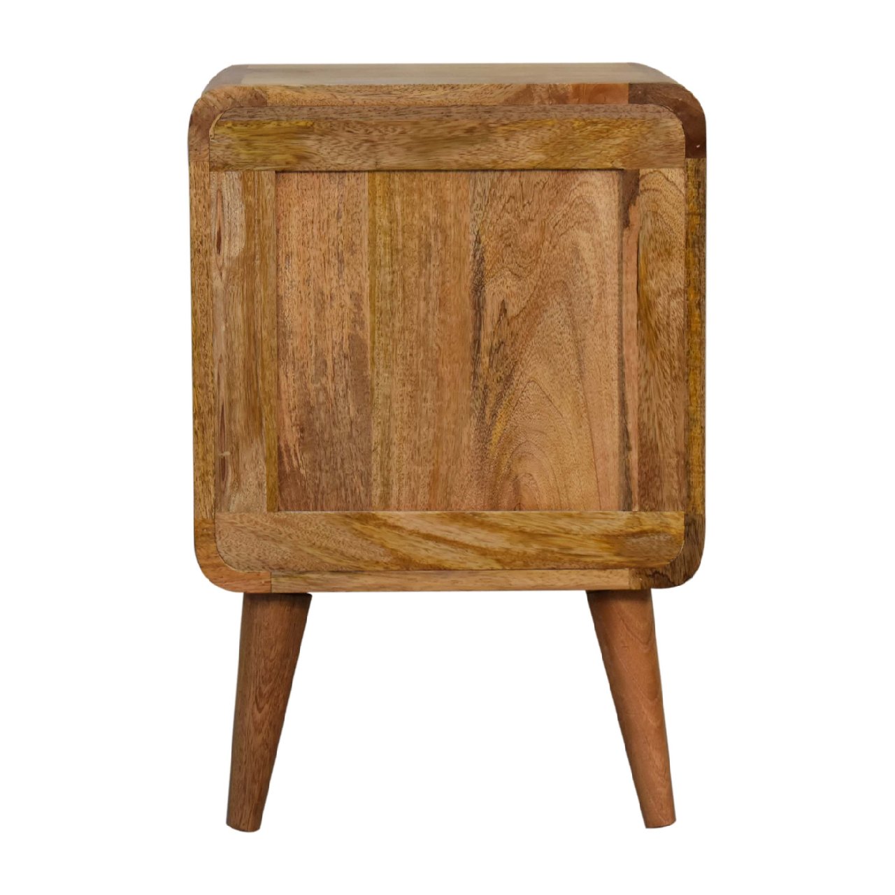 Rattan and mango wood bedside table