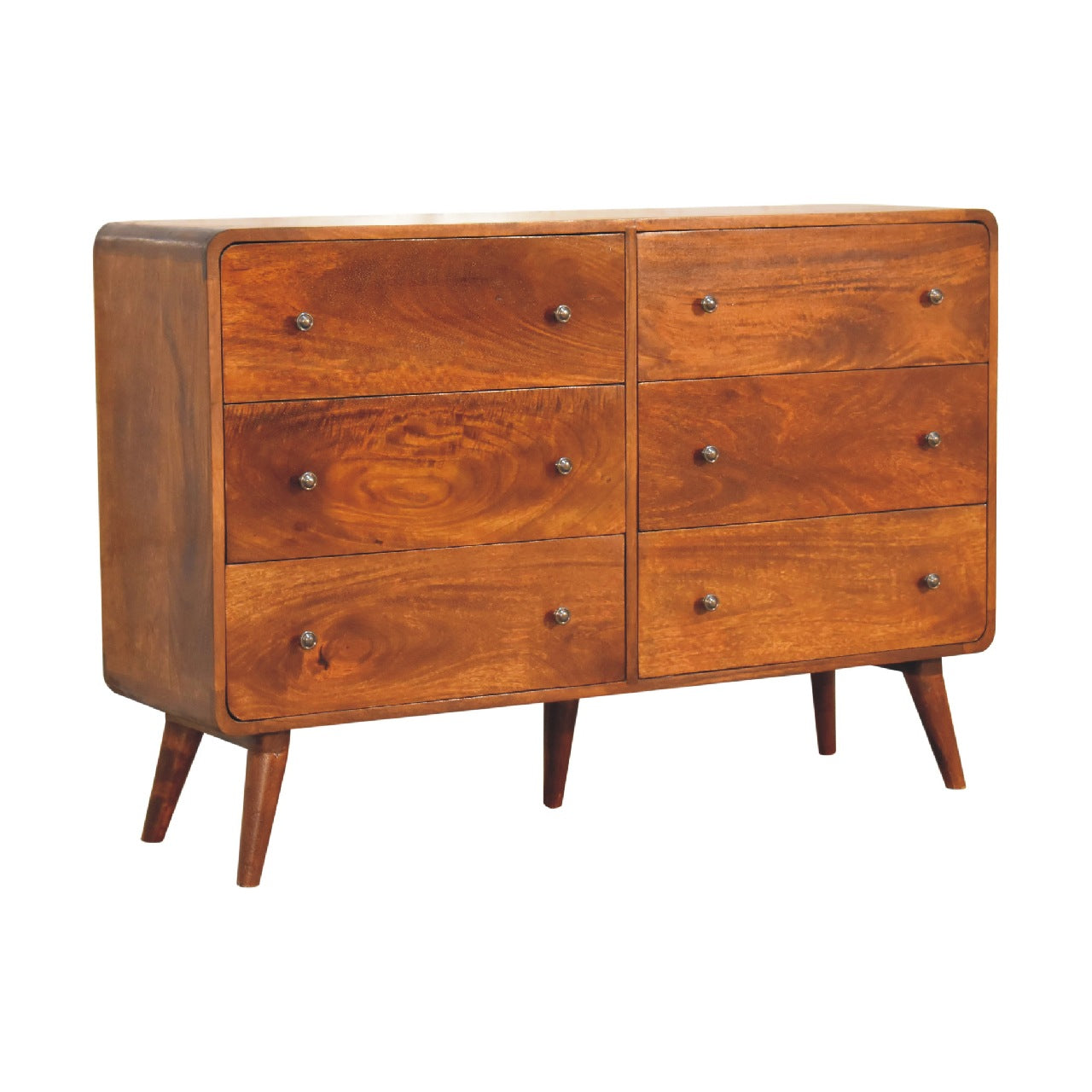 mango wood 6 drawers modern chest