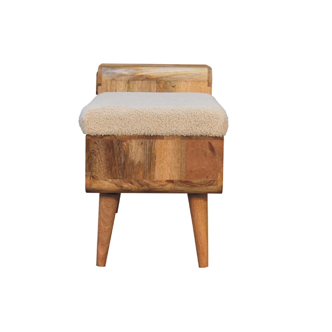 Mango wood boucle bench