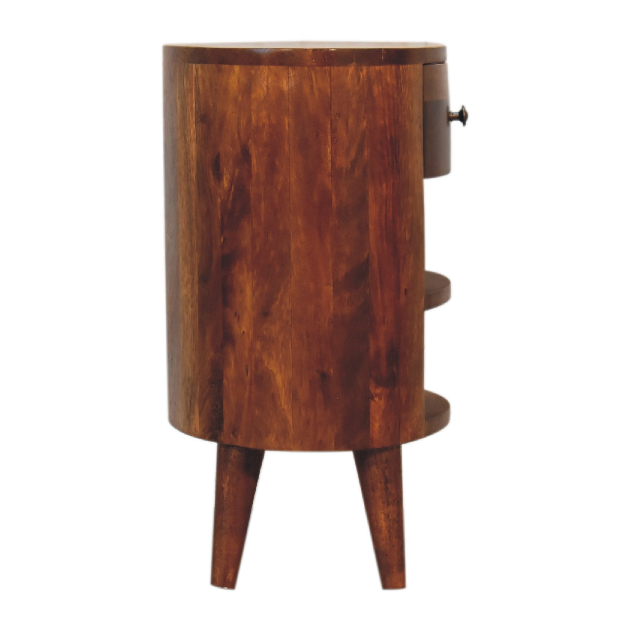 Round Bedside Table Mango Wood