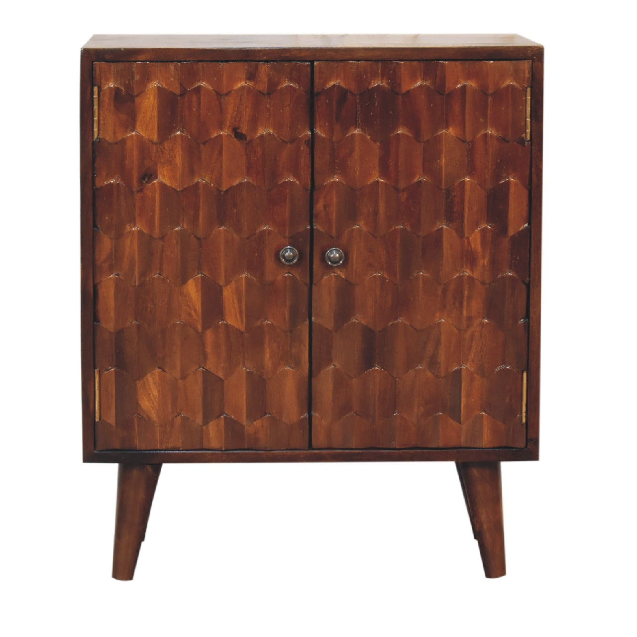 Cabinet made from mango wood pineapple hand carvde