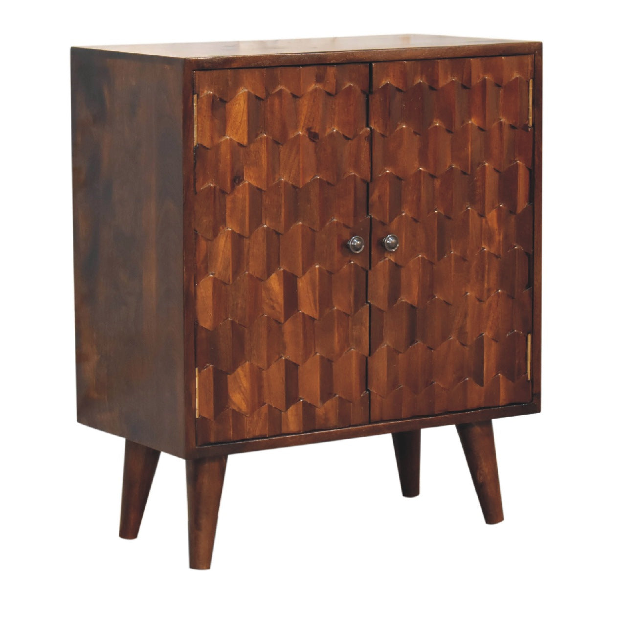 Cabinet made from mango wood pineapple hand carvde