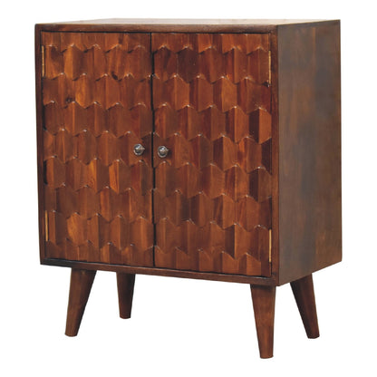 Cabinet made from mango wood pineapple hand carvde