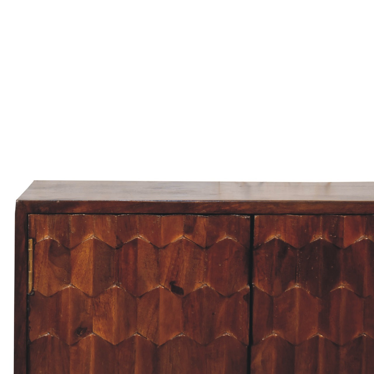 Cabinet made from mango wood pineapple hand carvde