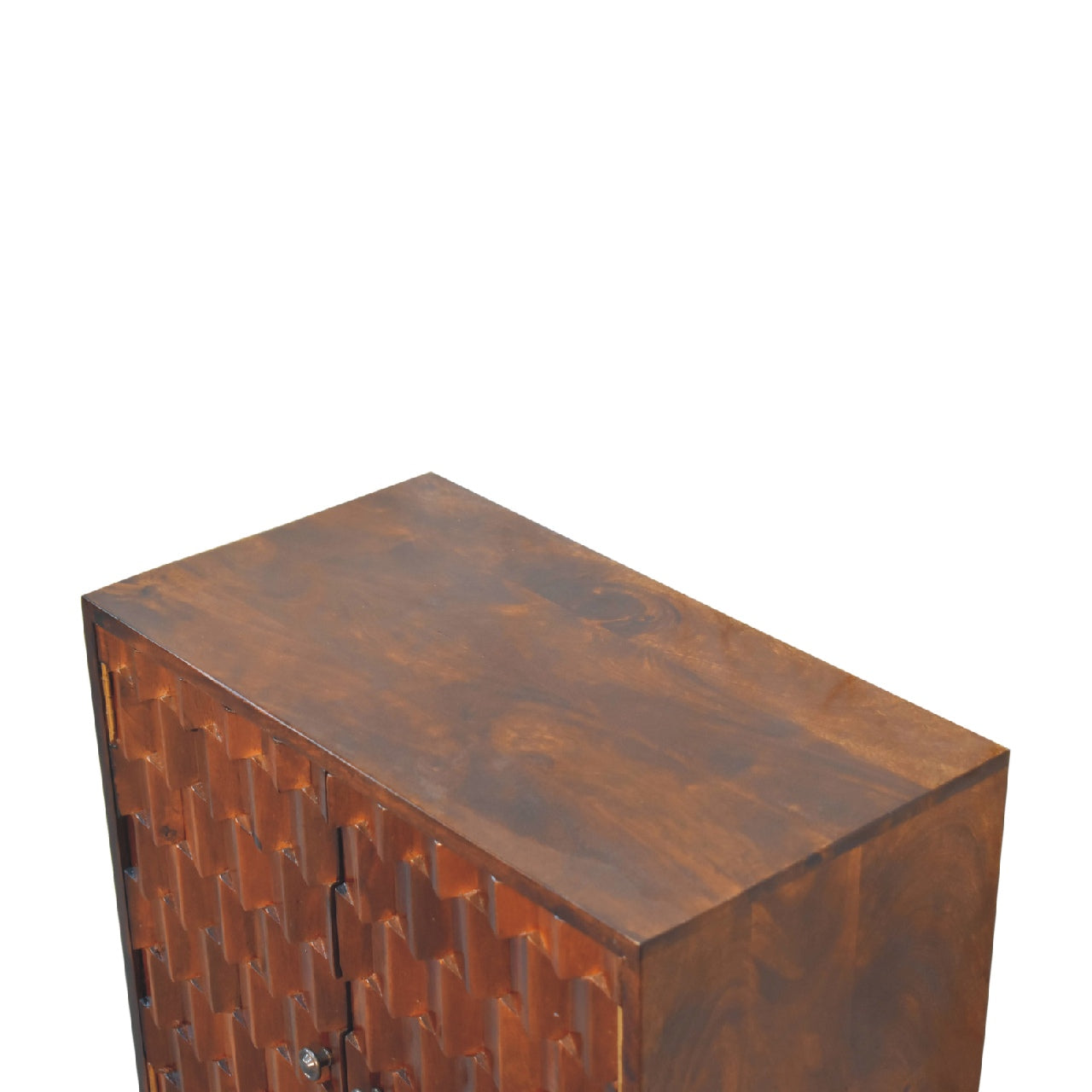 Cabinet made from mango wood pineapple hand carvde