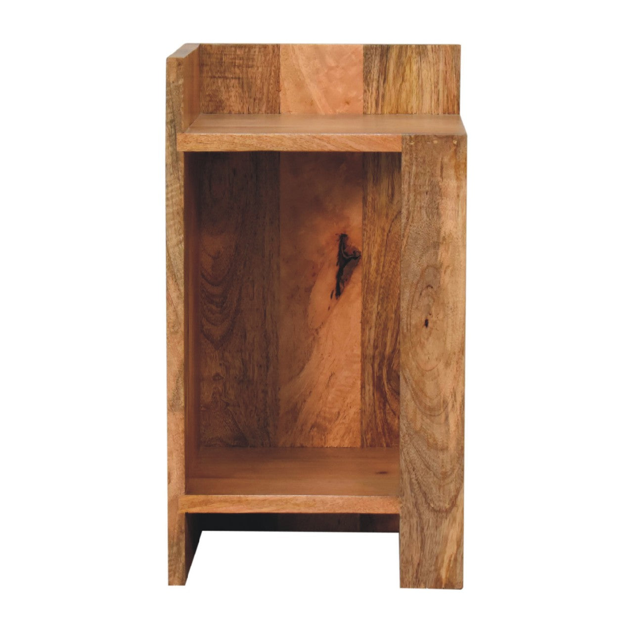 Oak finish bedside table mango wood