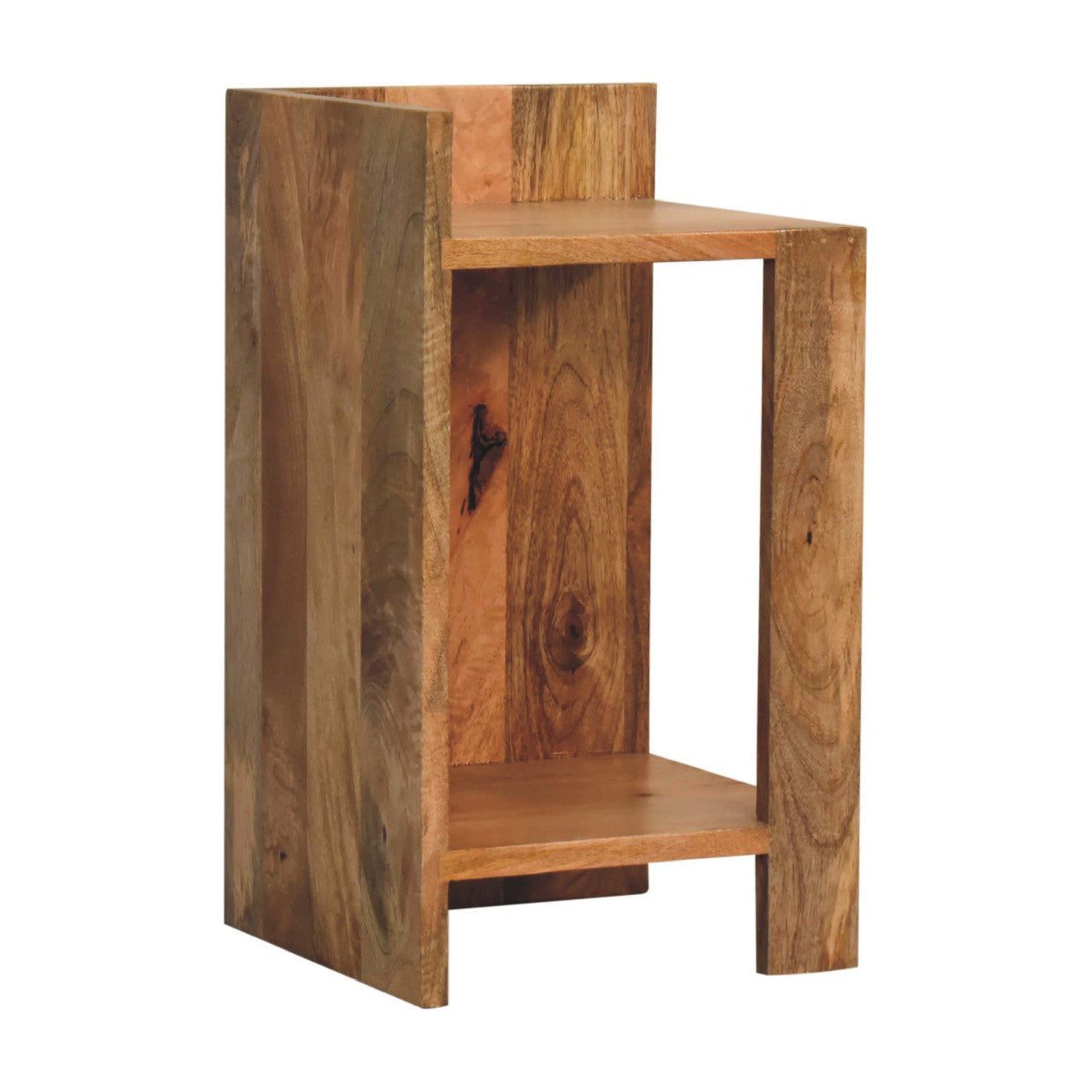 Oak finish bedside table mango wood