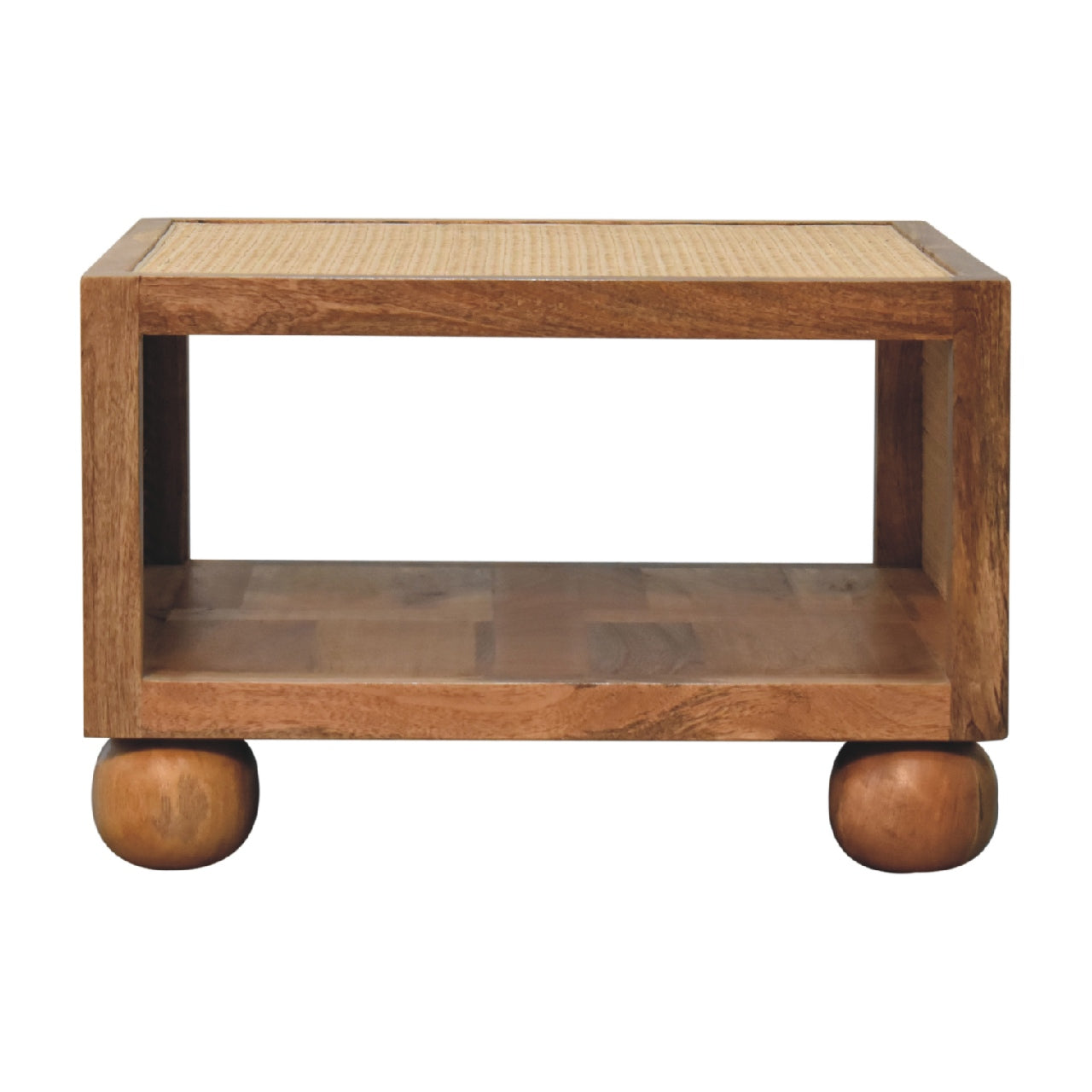 Square coffee table made from mango wood