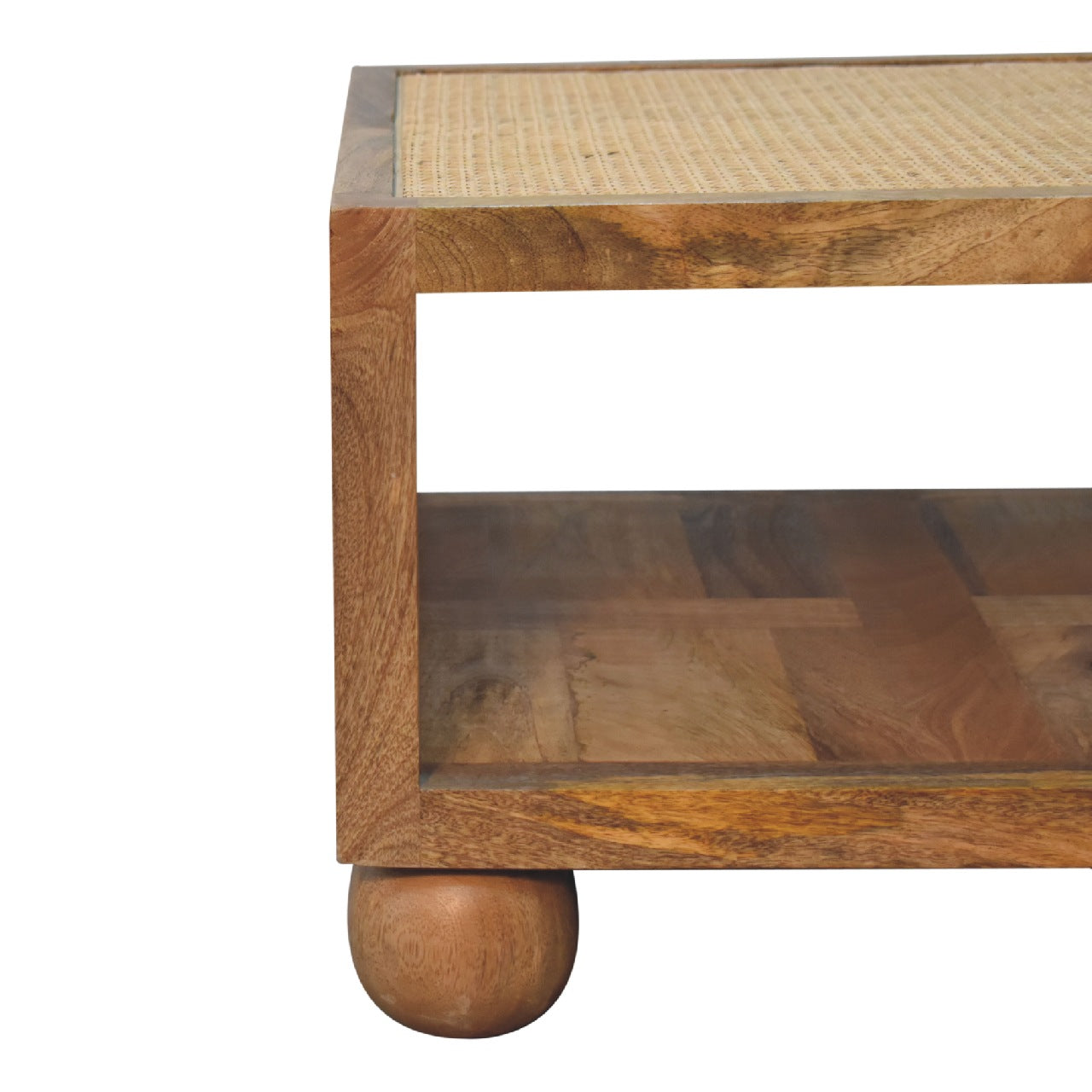 Square coffee table made from mango wood