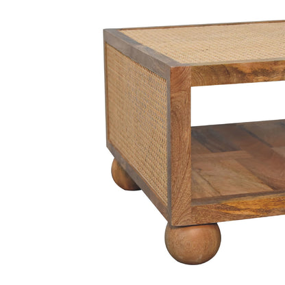 Square coffee table made from mango wood