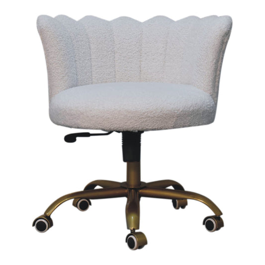 Boucle Adjustable Swivel Chair