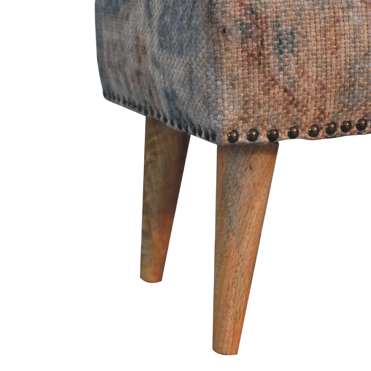 Buffalo Leather & Durrie Stool