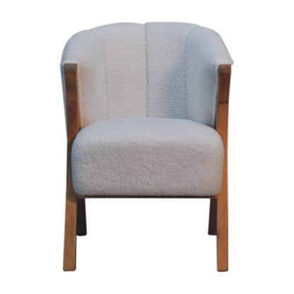 Enzo chair mango wood boucle