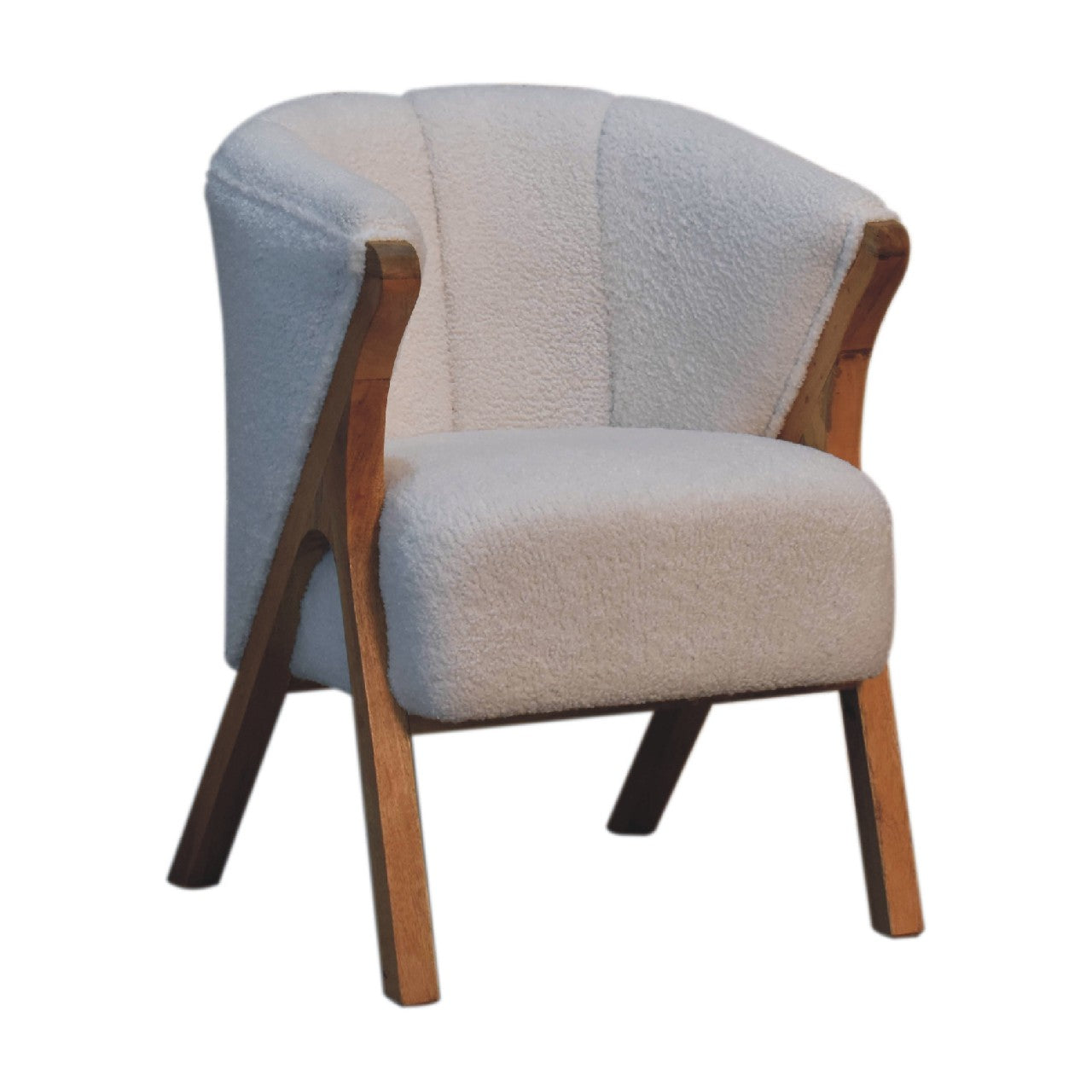 Enzo chair mango wood boucle