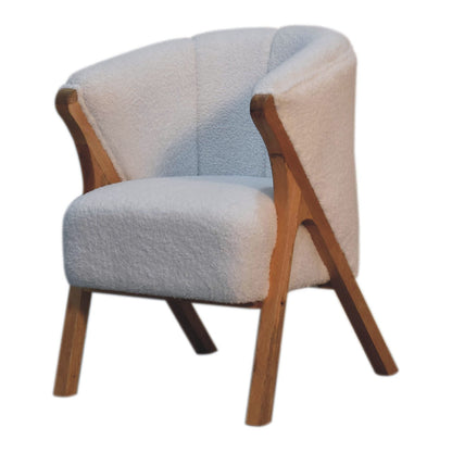 Enzo chair mango wood boucle