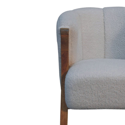 Enzo chair mango wood boucle