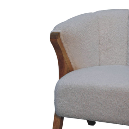 Enzo chair mango wood boucle