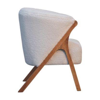 Enzo chair mango wood boucle