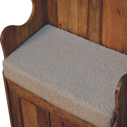 Boucle Monks Storage Bench