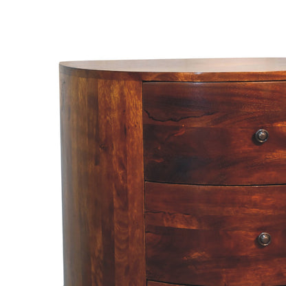 Wooden Round 3 Drawer Dresser