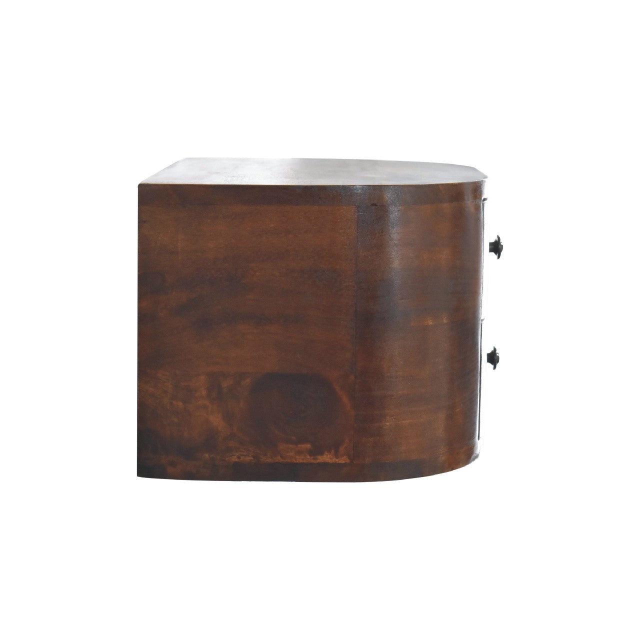 Wall mounted bedside table chestnut finish mango wood