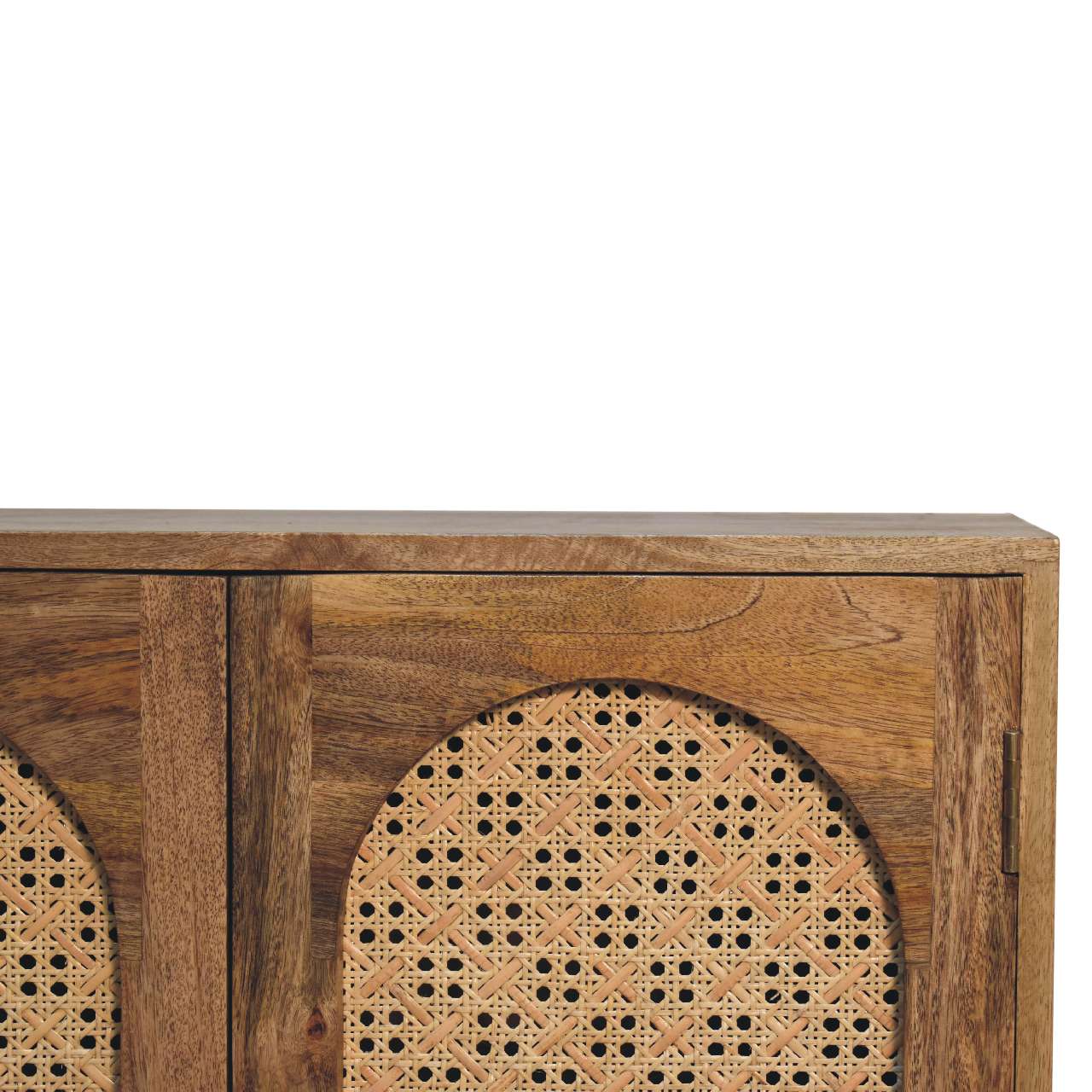 Rattan Sideboard ball legs mango wood