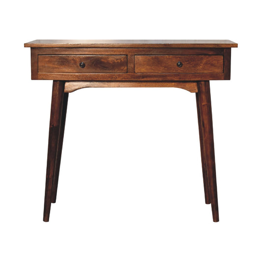 Chestnut nordic console table mango wood