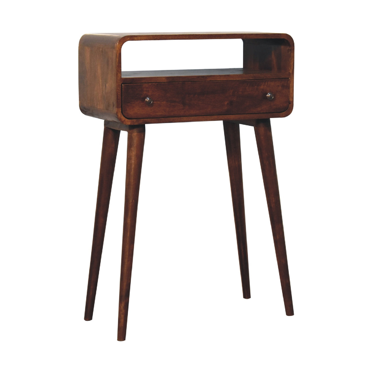 Small mango wood console table