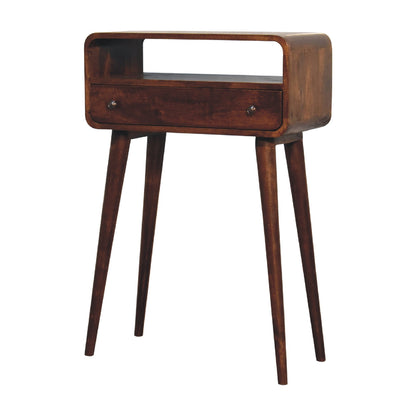 Small mango wood console table