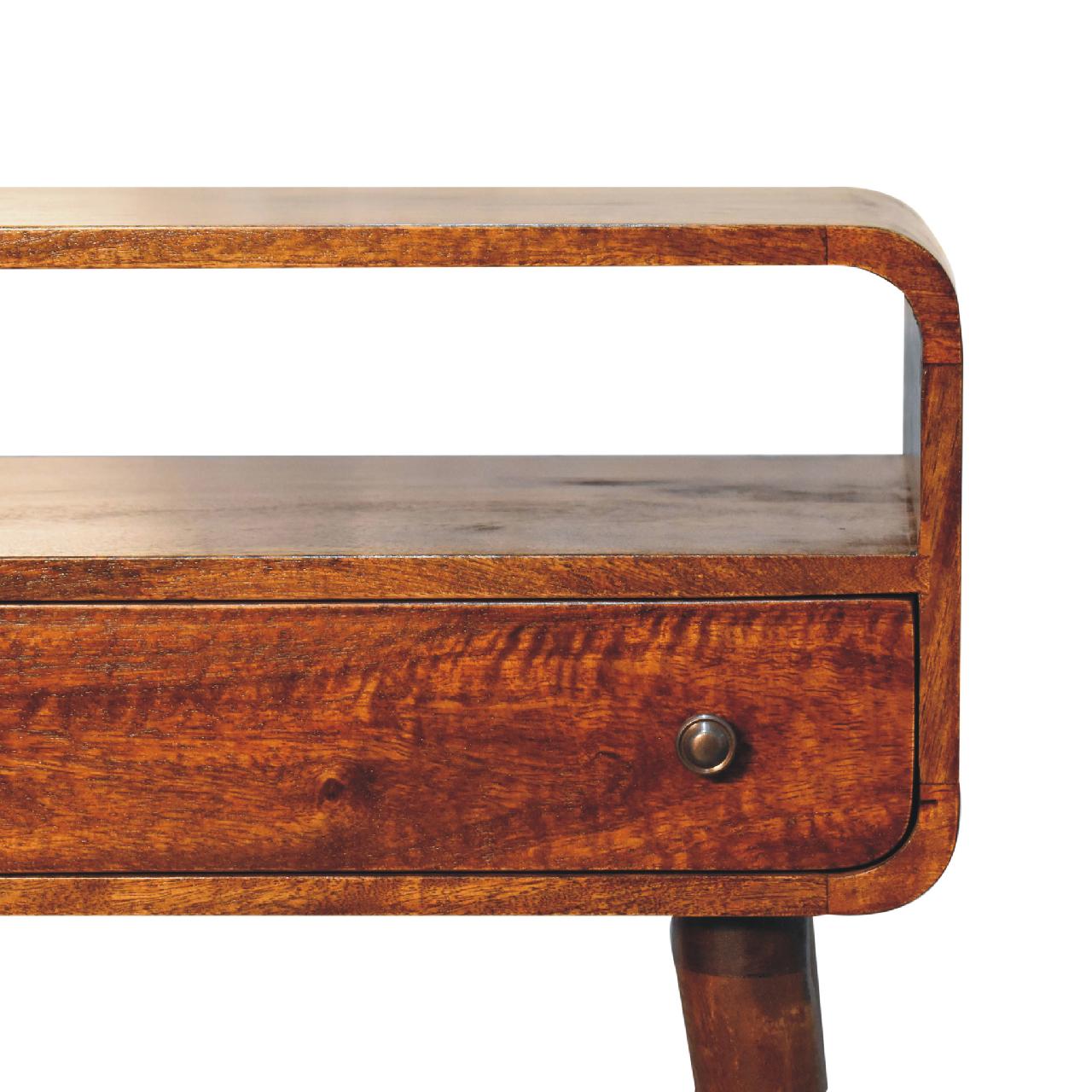 Small mango wood console table