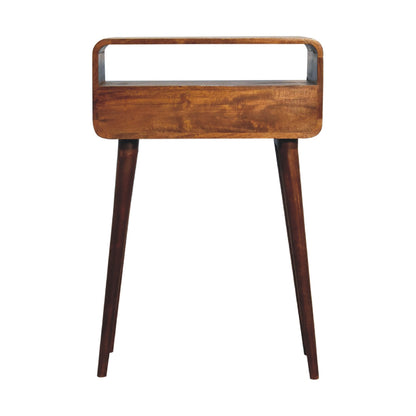 Small mango wood console table