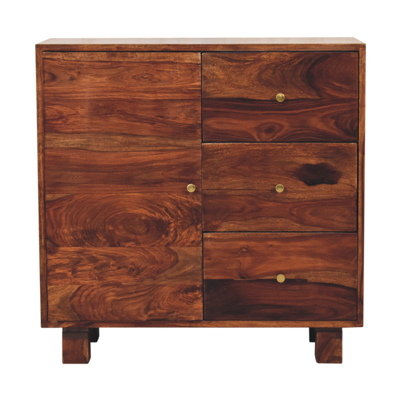 Sideboard with 3 drawers mango wood