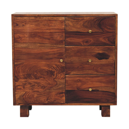 Sideboard with 3 drawers mango wood