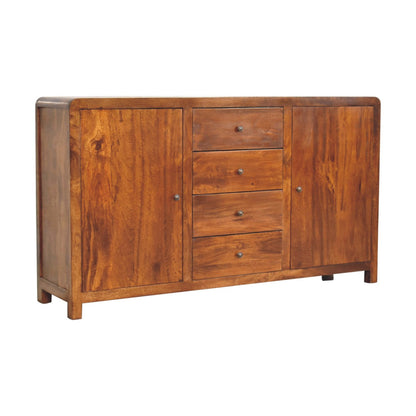 Chestnut finish mango wood sideboard