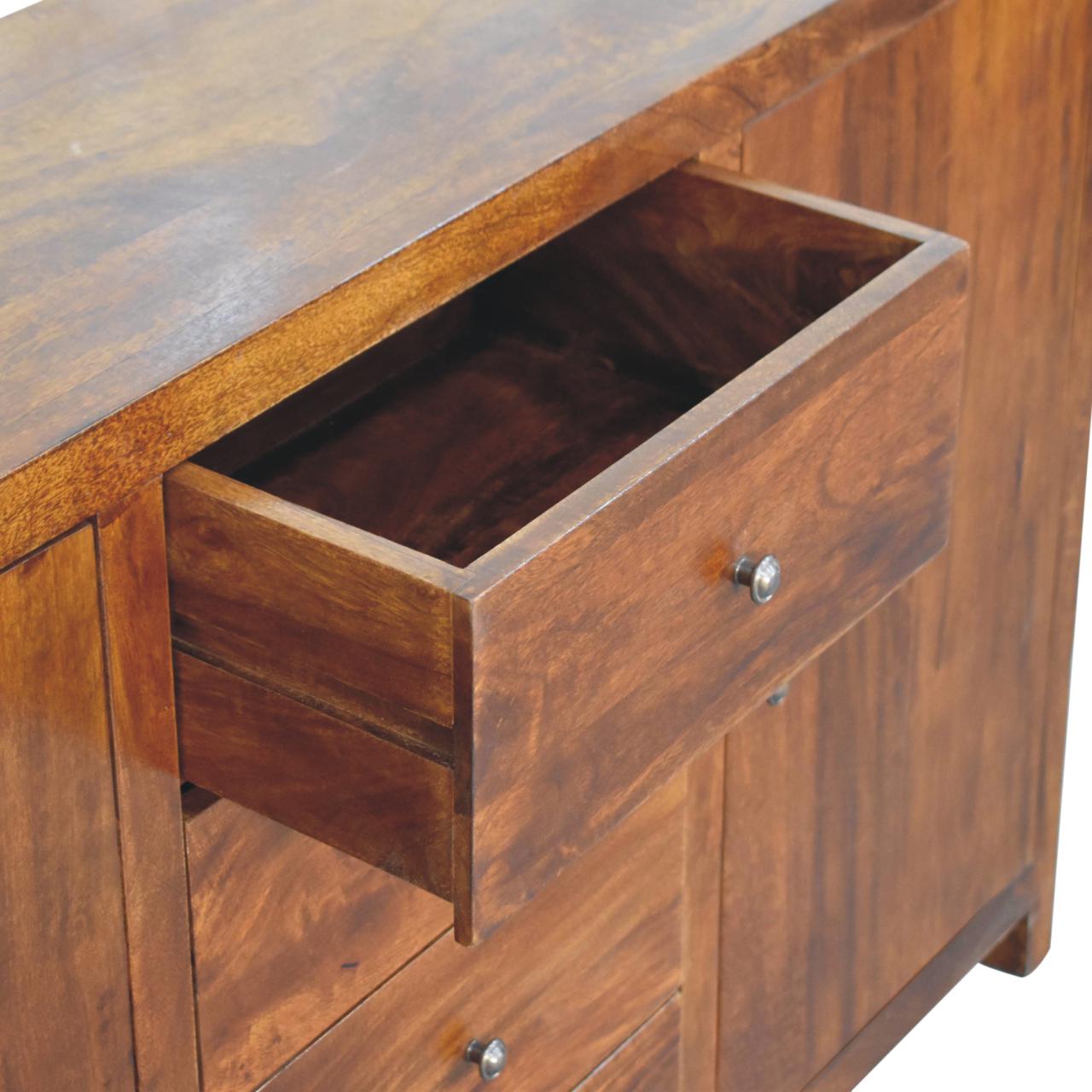 Chestnut finish mango wood sideboard