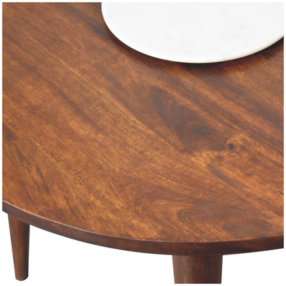 Nordic mango wood round table