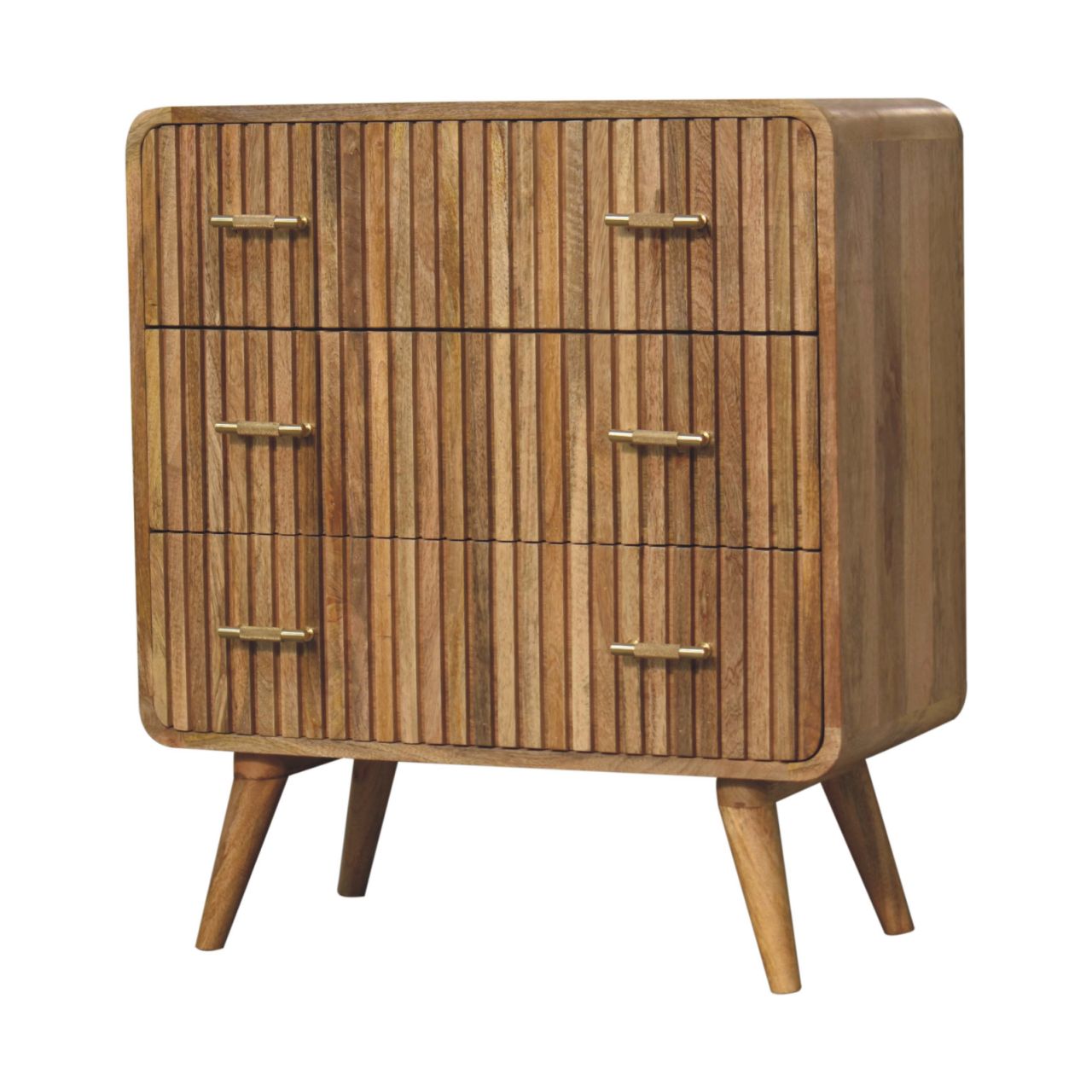 Mango wood chest of drawers with 3 drawers