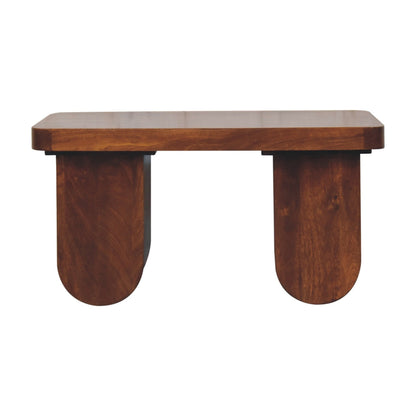 Chunky Wooden Coffee Table, Chestnut