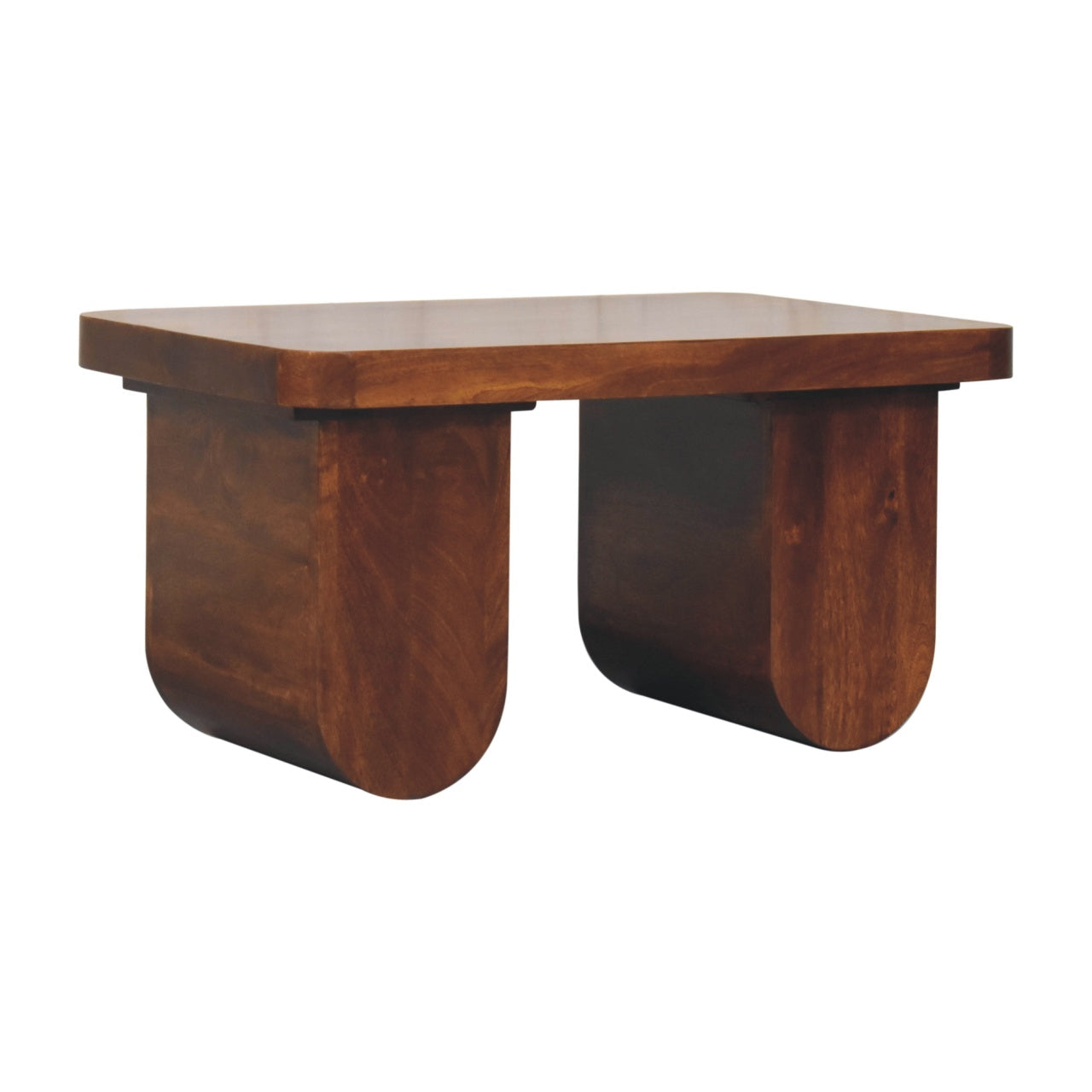 Chunky Wooden Coffee Table, Chestnut