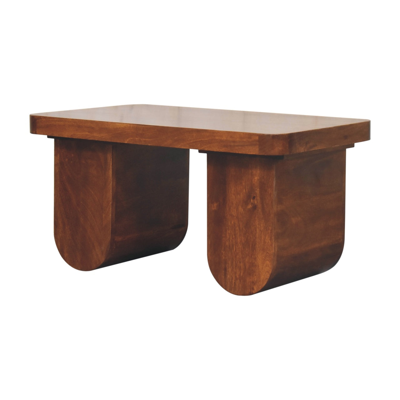 Chunky Wooden Coffee Table, Chestnut