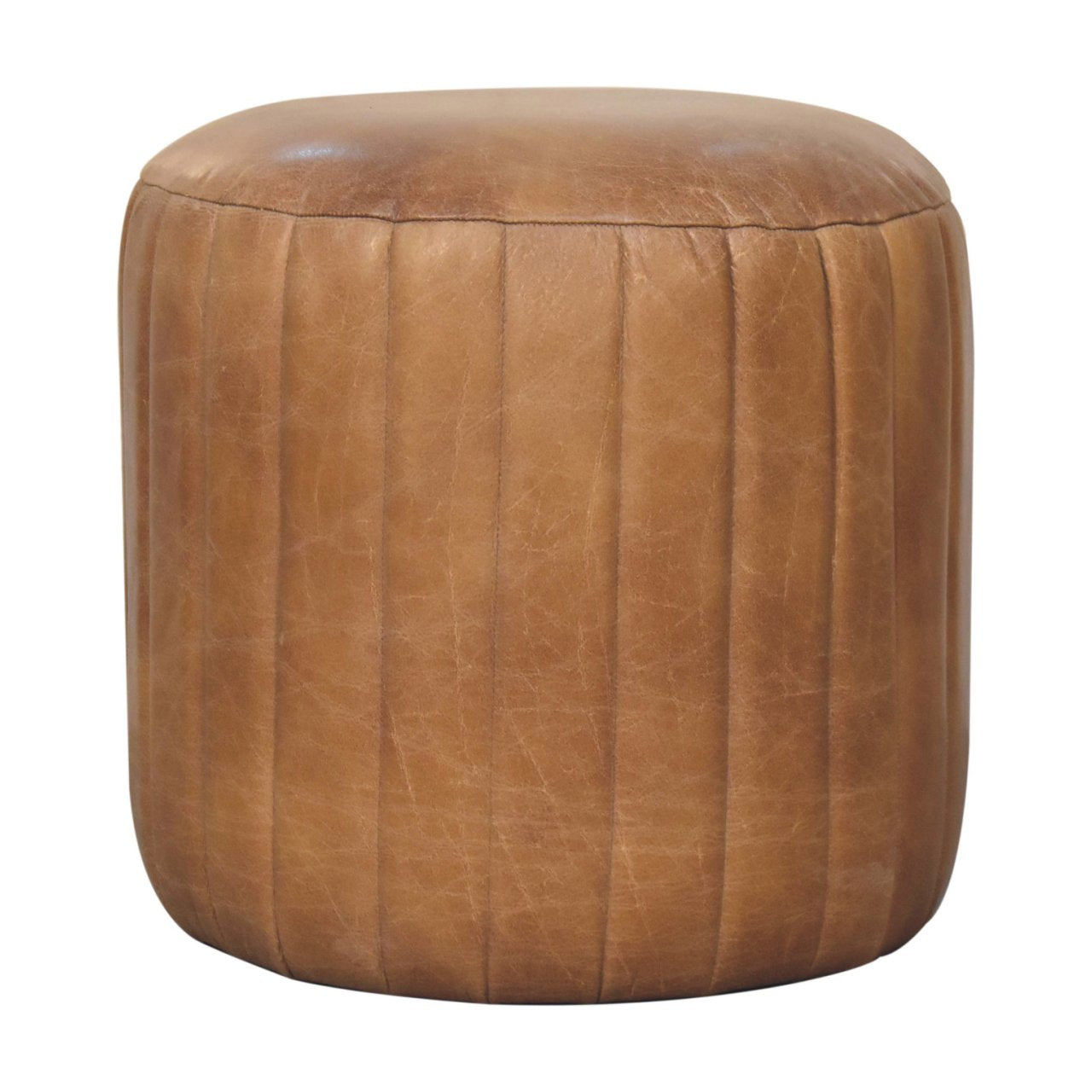 Leather Boucle Stool