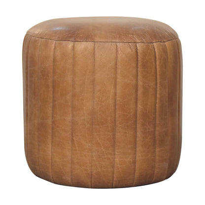 Leather Boucle Stool