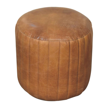 Leather Boucle Stool