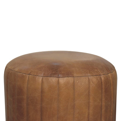 Leather Boucle Stool