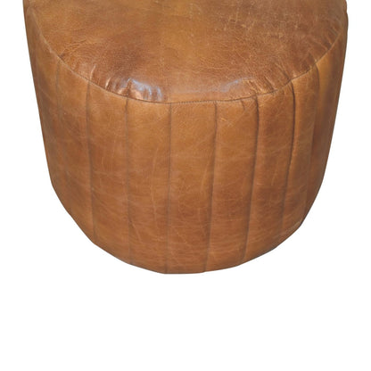 Leather Boucle Stool