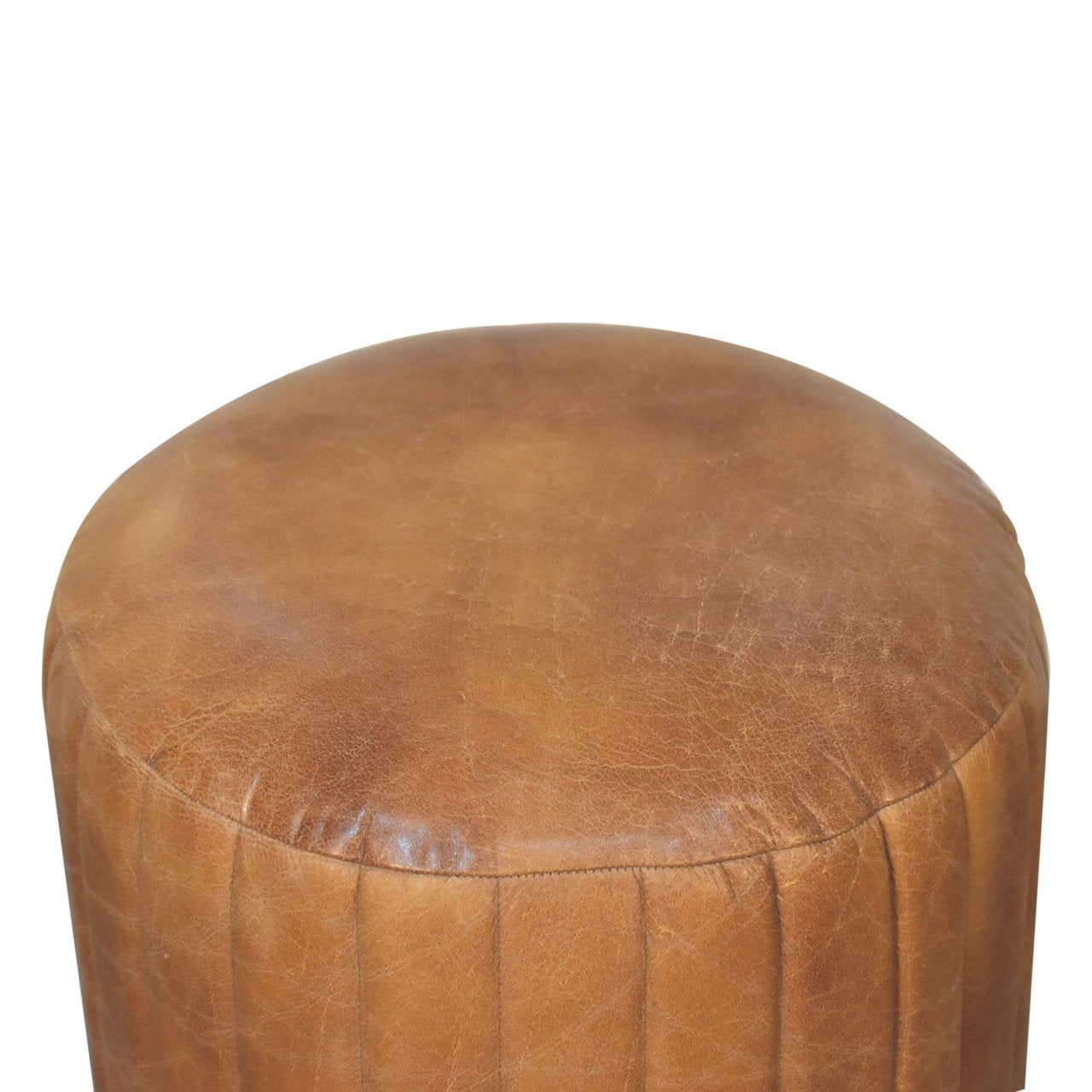 Leather Boucle Stool